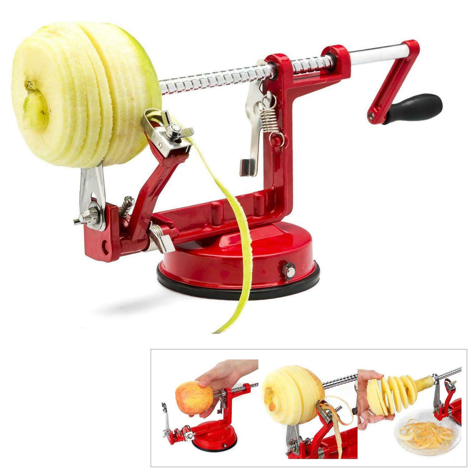 3-in-1 Apple & Pear Peeler, Corer, Slicer, and Potato Cutter – Stainless Steel Hand Crank | SKU: 17APP