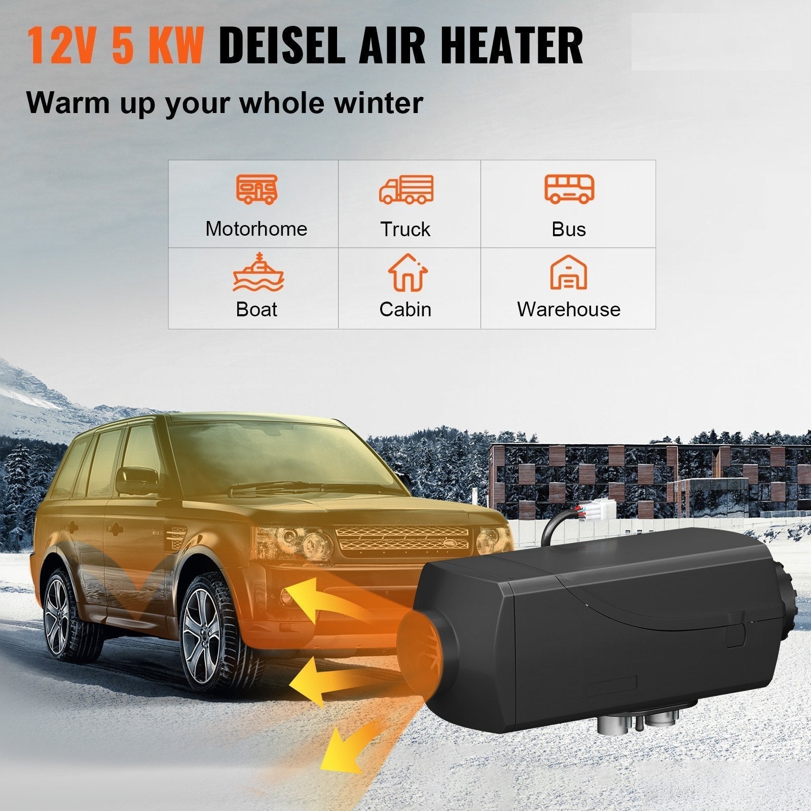 New 5KW Diesel Air Heater 12V – Compact All-in-One Heater AH05121