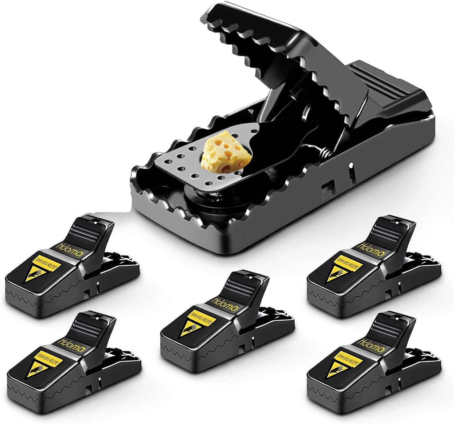 Mouse Snap Traps 6 Pack ABS Plastic Quick Kill Humane Rodent Catchers 4.3 Inch 6720617