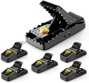 Mouse Snap Traps 6 Pack ABS Plastic Quick Kill Humane Rodent Catchers 4.3 Inch 6720617