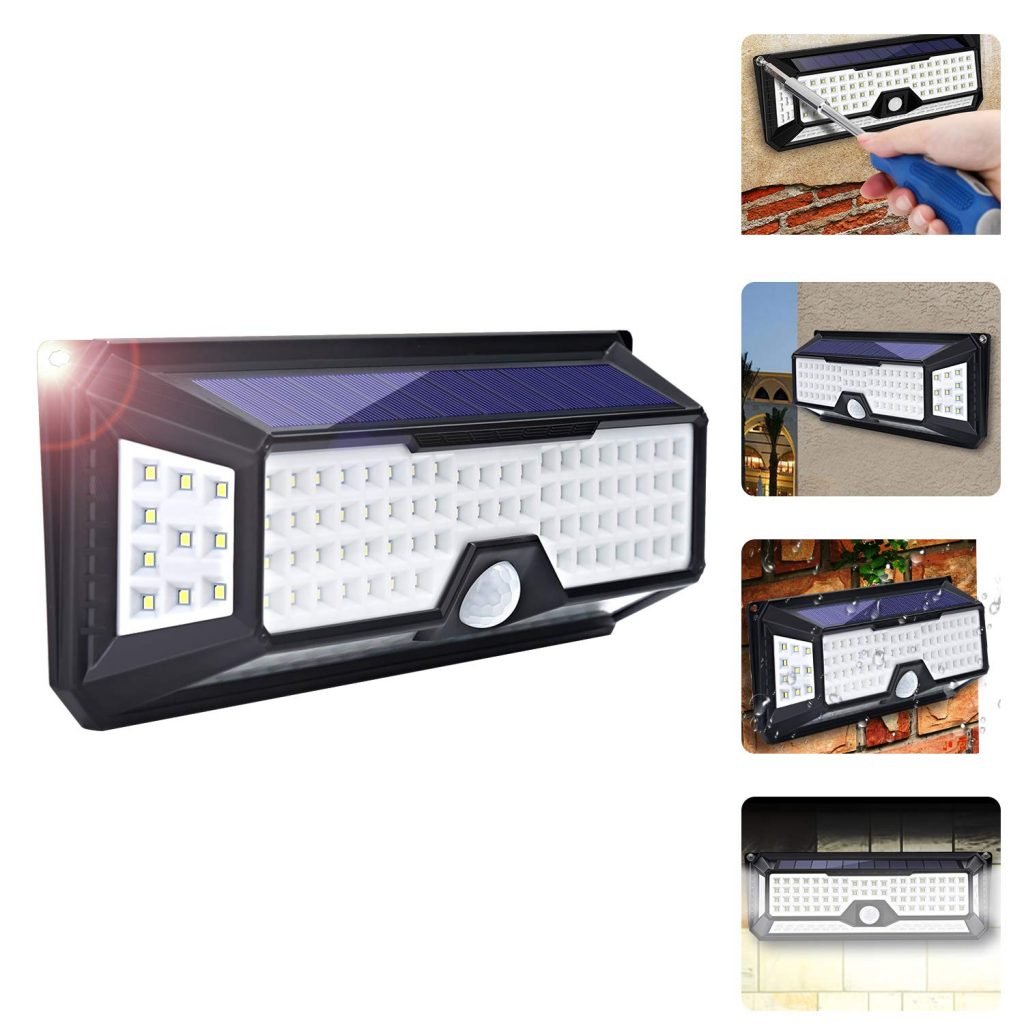 New 86 LED & 136 Side Shooter LED Solar Motion Sensor Lights ā Outdoor Waterproof Security Lighting