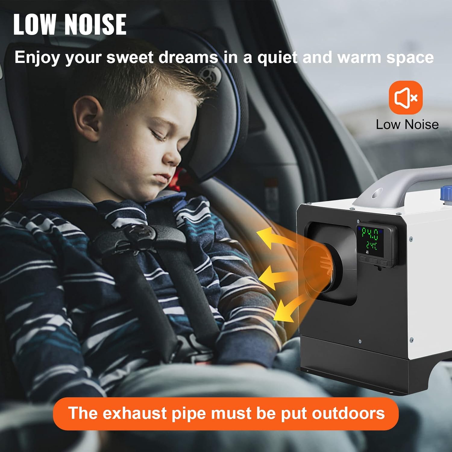 New 8KW Diesel Air Heater 12V with LCD & Remote – Compact All-in-One Heater Unit AH08121S
