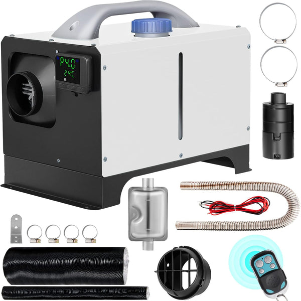 New 8KW Diesel Air Heater 12V with LCD & Remote – Compact All-in-One Heater Unit AH08121S